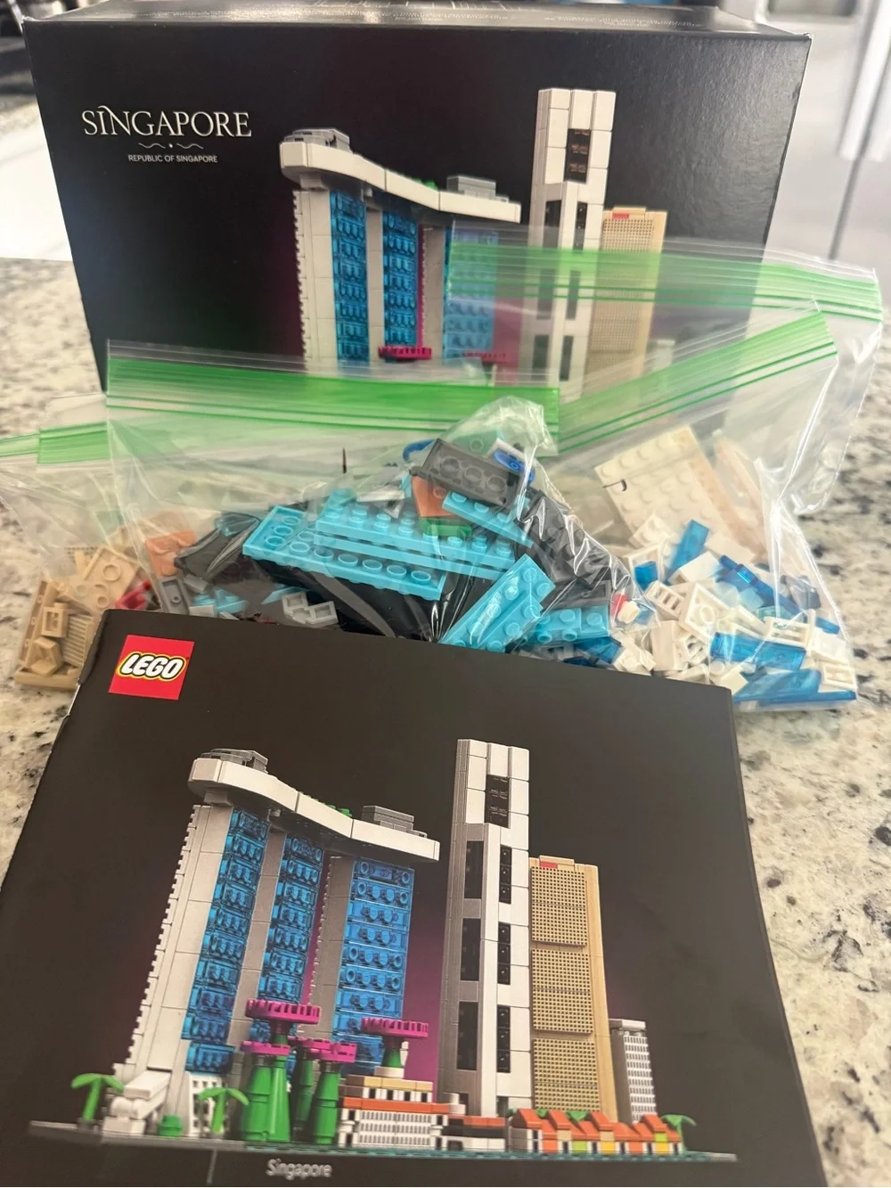 LEGO Architecture Singapore 21057 RETIRED Skyline Complete Box & Manual